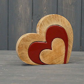 Wooden Heart Puzzle Display detail page